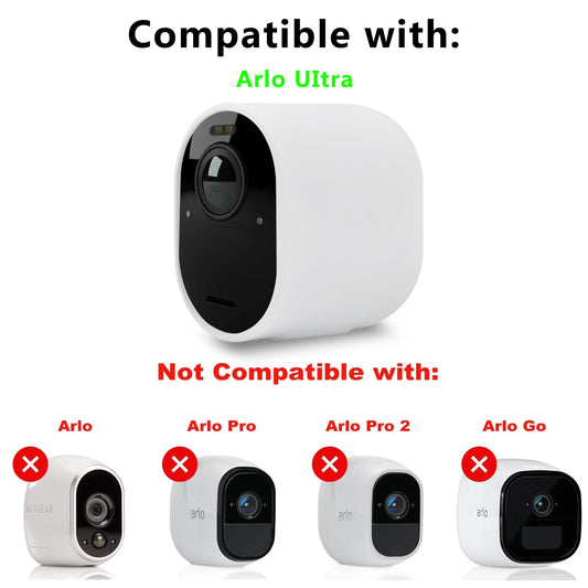 Silicone Skins for Arlo Ultra Waterproof White Case Cover for Arlo Ultra/Ultra 2 & Arlo Pro 4/Pro 3 Camera